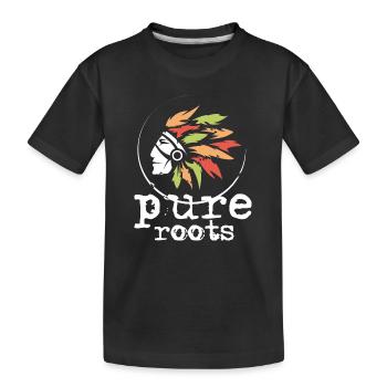 Native American Colorful Feathers Chief Roots Icon - Kids' Premium Organic T-Shirt - black - Front