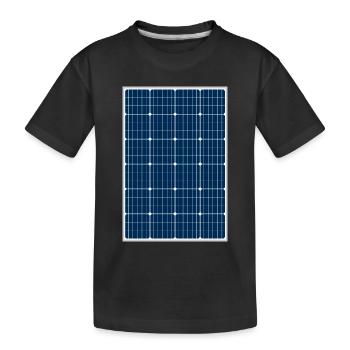 Cellule solaire, photovoltaïque, énergie solaire, panneau solaire - T-shirt bio Premium Enfant - noir - Devant