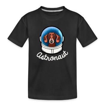 Teckel Astronaute Chien Cadeau Viennois - T-shirt bio Premium Enfant - noir - Devant