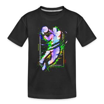 Basketball - Joueurs de basket-ball - Équipe de basket-ball - T-shirt bio Premium Enfant - noir - Devant
