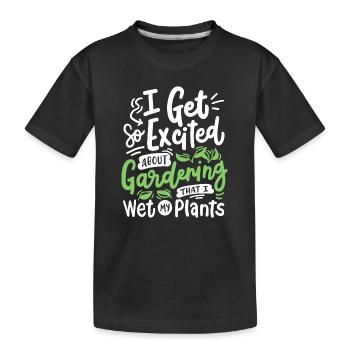 Gartenarbeit Gärtner - Kinder Premium Bio T-Shirt - Schwarz - Vorne
