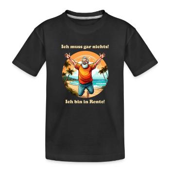 Je n’ai rien à faire police homme brillant - T-shirt bio Premium Enfant - noir - Devant