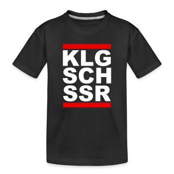 KLGSCHSSR - Klugscheisser - Besserwisser - Kinder Premium Bio T-Shirt - Schwarz - Vorne