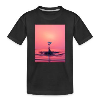 Flüssiger abstrakter Spritzer - Kinder Premium Bio T-Shirt - Schwarz - Vorne