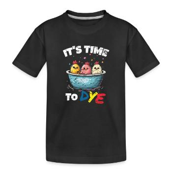 Œufs de Pâques Teinture des œufs de Pâques - T-shirt bio Premium Enfant - noir - Devant