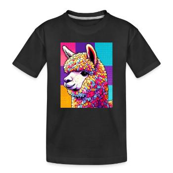 Alpaka - Kinder Premium Bio T-Shirt - Schwarz - Vorne