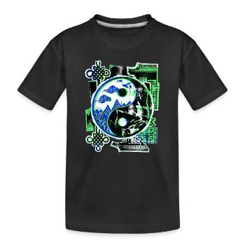 Yin et Yang asiatique - T-shirt bio Premium Enfant - noir - Devant