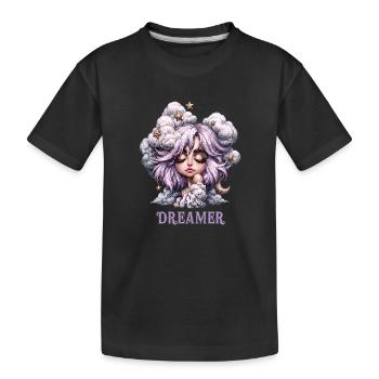 Cadeau des étoiles Dreamer Chibi Clouds - T-shirt bio Premium Enfant - noir - Devant