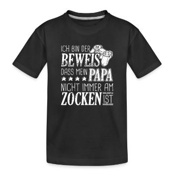 Gamer Gaming Shirt Beweis - Kinder Premium Bio T-Shirt - Schwarz - Vorne