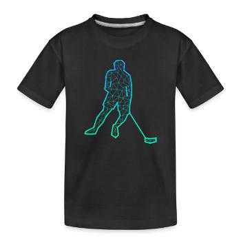 Floorball Players Floorball Hockey Floorball - Kids' Premium Organic T-Shirt - black - Front