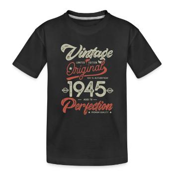 1945 anniversaire vintage Né 1945 - T-shirt bio Premium Enfant - noir - Devant