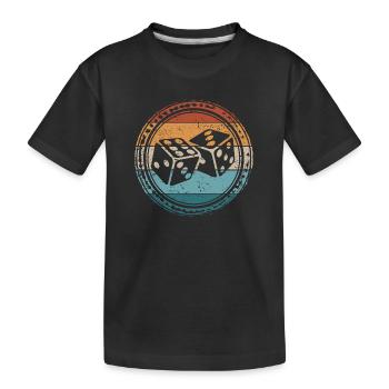 Cube rétro - T-shirt bio Premium Enfant - noir - Devant