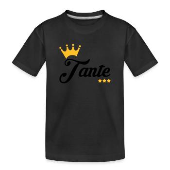 Oncle / Tante / Cousin / Cousine - T-shirt bio Premium Enfant - noir - Devant