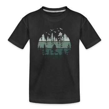 Forêt Nature sauvage Arbres Amoureux de la nature - T-shirt bio Premium Enfant - noir - Devant