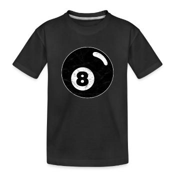 Billard boule de billard noir huit huit millésime - T-shirt bio Premium Enfant - noir - Devant
