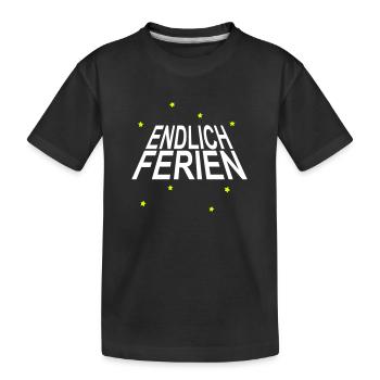 Endlich Ferien! - Kinder Premium Bio T-Shirt - Schwarz - Vorne