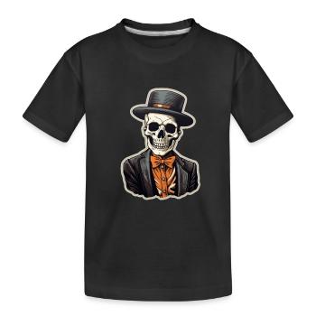 Skull Halloween - Kids' Premium Organic T-Shirt - black - Front
