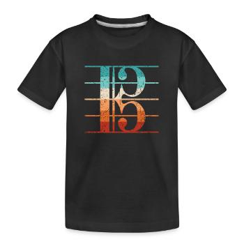 Clé d’alto Clé d’alto Partition Alto - T-shirt bio Premium Enfant - noir - Devant