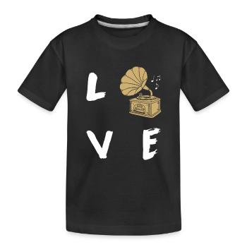 Vinyle - T-shirt bio Premium Enfant - noir - Devant