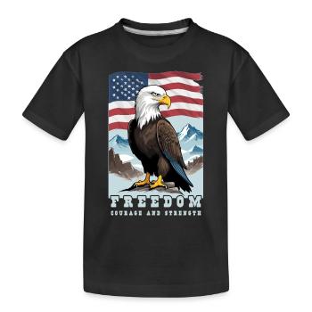Pygargue à tête blanche - T-shirt bio Premium Enfant - noir - Devant