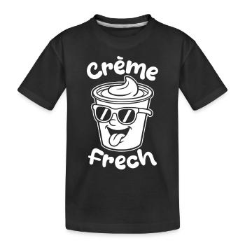 Crème Frech - Kinder Premium Bio T-Shirt - Schwarz - Vorne