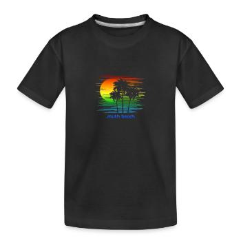 South Beach Miami Floride DRAPEAU ARC-EN-CIEL LGBTQ - T-shirt bio Premium Enfant - noir - Devant