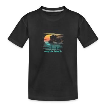 Myrtle Beach South Carolina Stilvolles Souvenir - Kinder Premium Bio T-Shirt - Schwarz - Vorne
