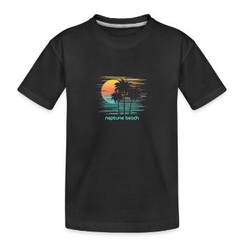 Neptune Beach Floride Vacances souvenirs élégantes - T-shirt bio Premium Enfant - noir - Devant