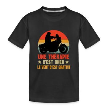le vent c'est gratuit - T-shirt bio Premium Enfant - noir - Devant