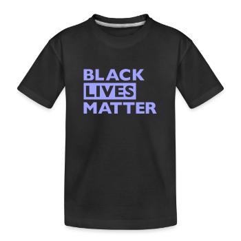 Black Lives Matter Flieder - Kinder Premium Bio T-Shirt - Schwarz - Vorne