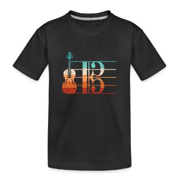 Clé d’alto Clé d’alto Partition Alto - T-shirt bio Premium Enfant - noir - Devant