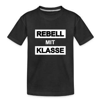 Rebell mit Klasse - Kinder Premium Bio T-Shirt - Schwarz - Vorne