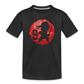 Ninja 9th Birthday Boy 9 Years Old Kids - Kids' Premium Organic T-Shirt - black - Front