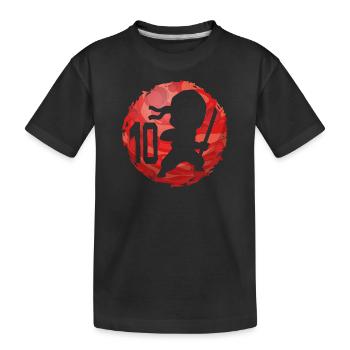 Ninja 10th Birthday Boy 10 Years Old Kids - Kids' Premium Organic T-Shirt - black - Front