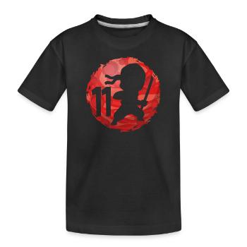 Ninja 11ème anniversaire Garçon 11 ans Enfants - T-shirt bio Premium Enfant - noir - Devant