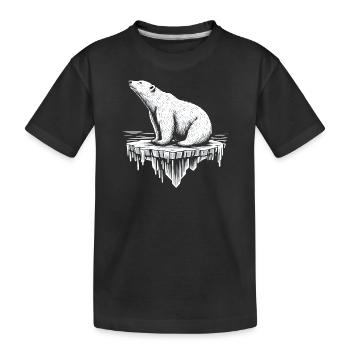 Ours polaire sur la banquise - T-shirt bio Premium Enfant - noir - Devant