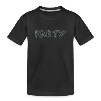 Party #party, Party tshirt - Kids' Premium Organic T-Shirt - black - Front