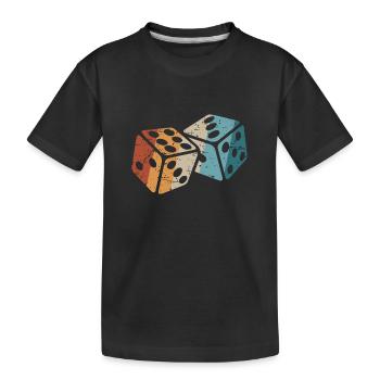 Cube rétro - T-shirt bio Premium Enfant - noir - Devant