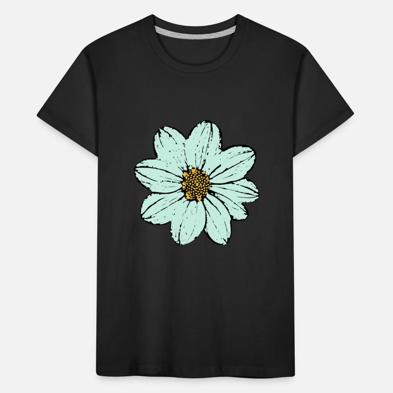 Fleur, bleu clair, fleur bleue T-shirt bio Premium Enfant