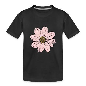 Fleur Rose Fleur Rose Fleurs Rose Fleurs Rose - T-shirt bio Premium Enfant - noir - Devant