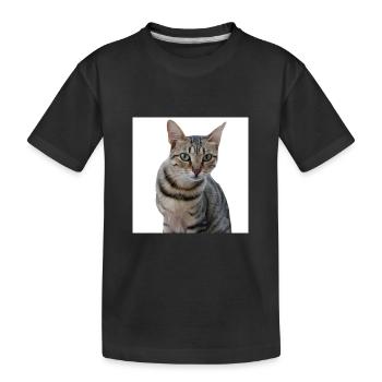 Chat chat chaton doux - T-shirt bio Premium Enfant - noir - Devant