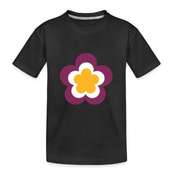 Fleur Motif Rétro Hippie Festival des années 70 - T-shirt bio Premium Enfant - noir - Devant