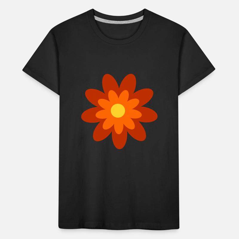 70s Flower Pattern Kids' Premium Organic T-Shirt