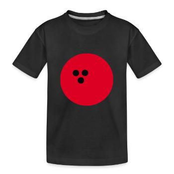 Boule de bowling, bowling rouge - T-shirt bio Premium Enfant - noir - Devant