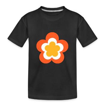 Fleur Hippie Festival Costume des années 70 - T-shirt bio Premium Enfant - noir - Devant