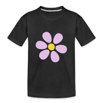 Blume pastell Blume Blumen pastell Blumen flieder - Kinder Premium Bio T-Shirt - Schwarz - Vorne