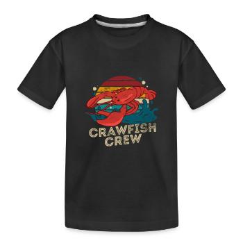 Équipage d’écrevisses rétro Écrevisses Bouillies Amateurs de fruits de mer - T-shirt bio Premium Enfant - noir - Devant