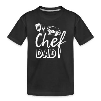 Chef Dad - Kinder Premium Bio T-Shirt - Schwarz - Vorne