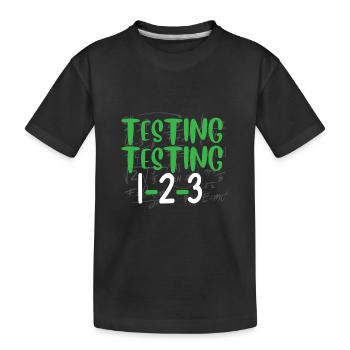 Funny Test Day Exam Teacher Student School - Kinder Premium Bio T-Shirt - Schwarz - Vorne