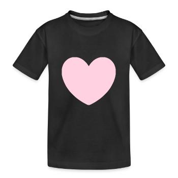 Cœur rose cadeau de la Saint-Valentin en cœur rose - T-shirt bio Premium Enfant - noir - Devant